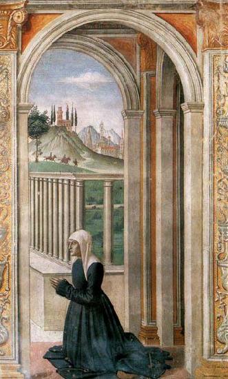 GHIRLANDAIO, Domenico Portrait of the Donor Francesca Pitti-Tornabuoni